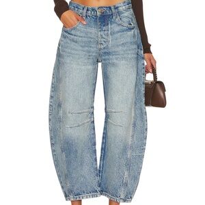Free People Good Luck Barrel Jeans